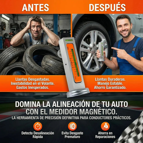 ⚡ MEDIDOR MAGNÉTICO DE ALINEACIÓN DE RUEDAS🛞🚘
